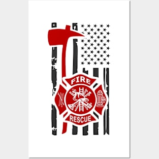 fire service support Posters and Art